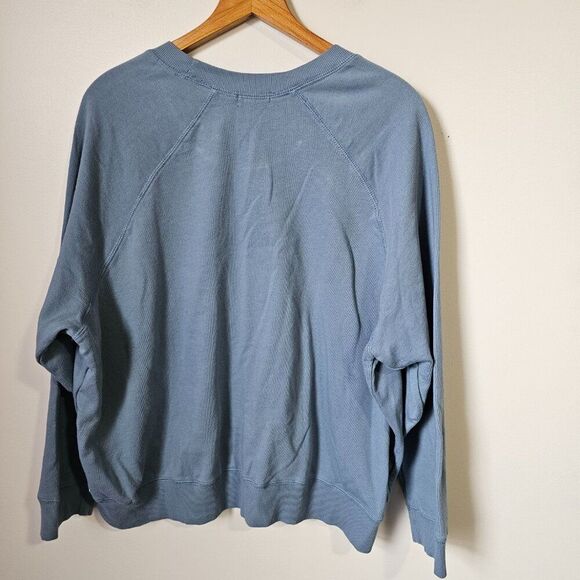 EUC ORIGINALITY LIGHT BLUE DRY GOODS PRINT CREW NECK PULLOVER SWEATER SIZE L - Picture 7 of 11